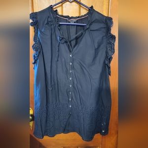 Tommy Hilfiger size XL dressy cotton tank. Navy.